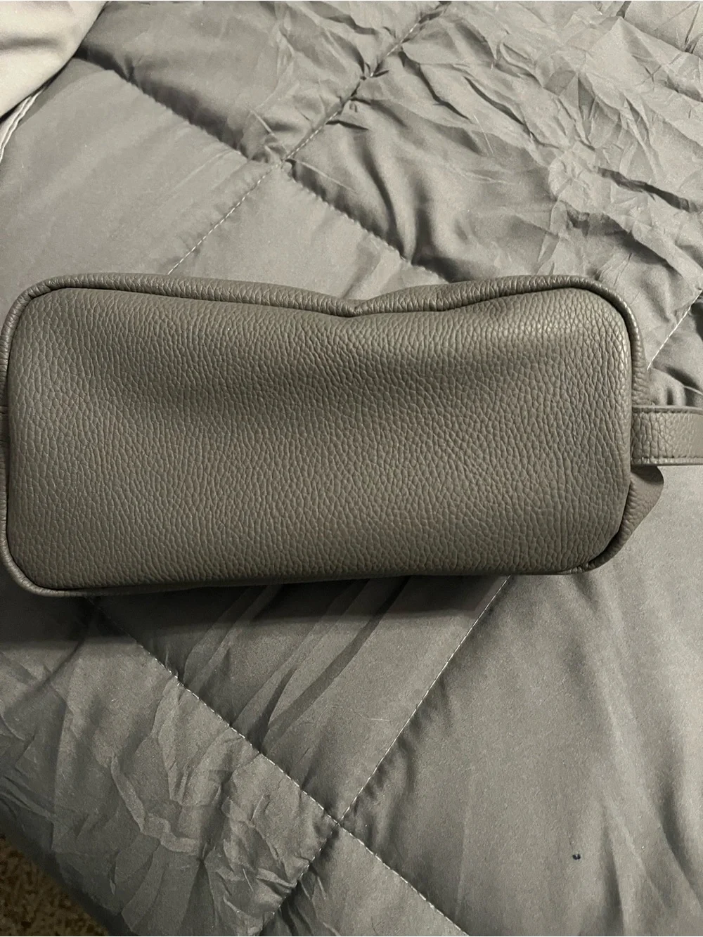 Bath and Body Works Leather Gray Cosmetic bag